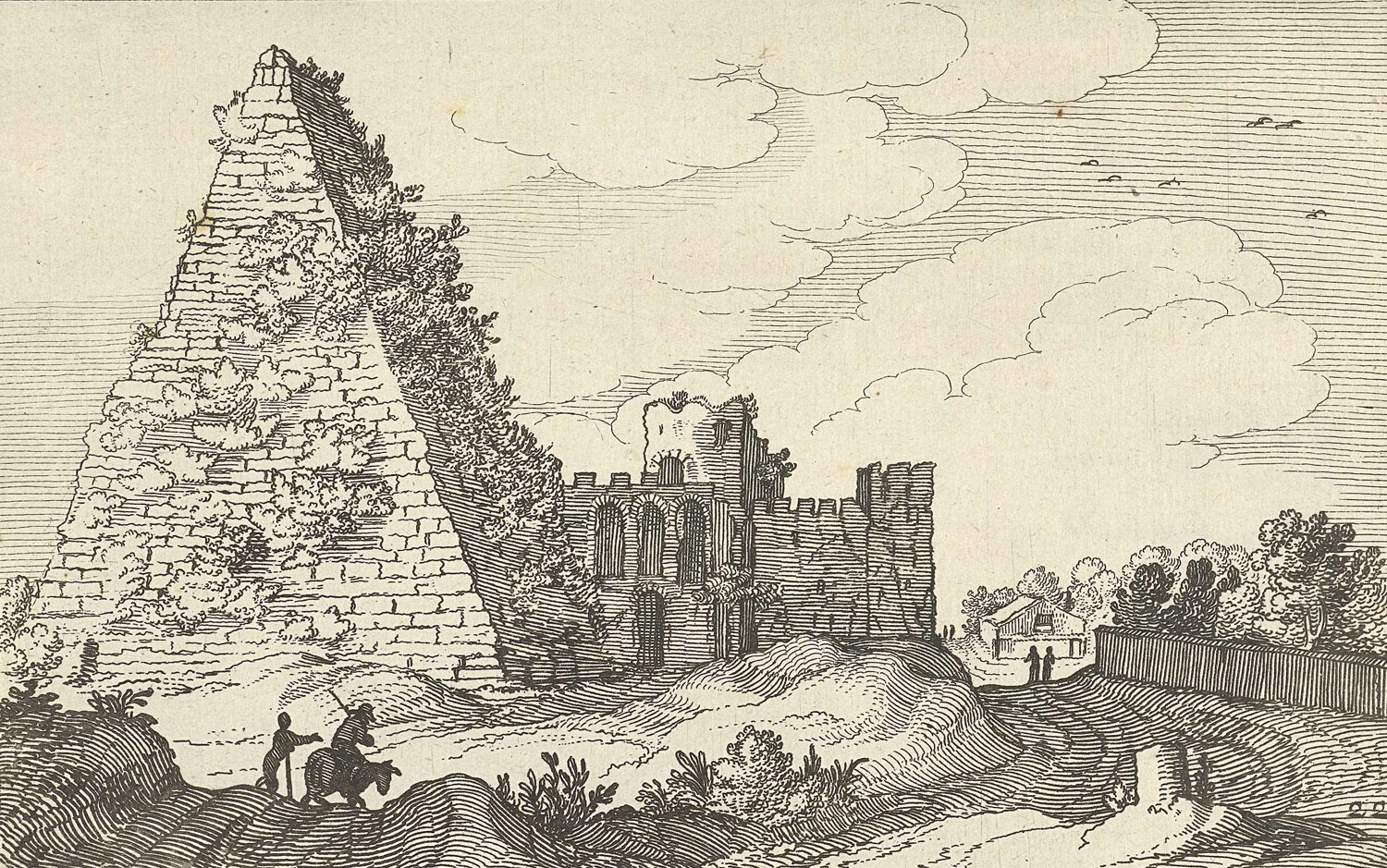Willem van Nieulandt, Pyramide de Cestius
